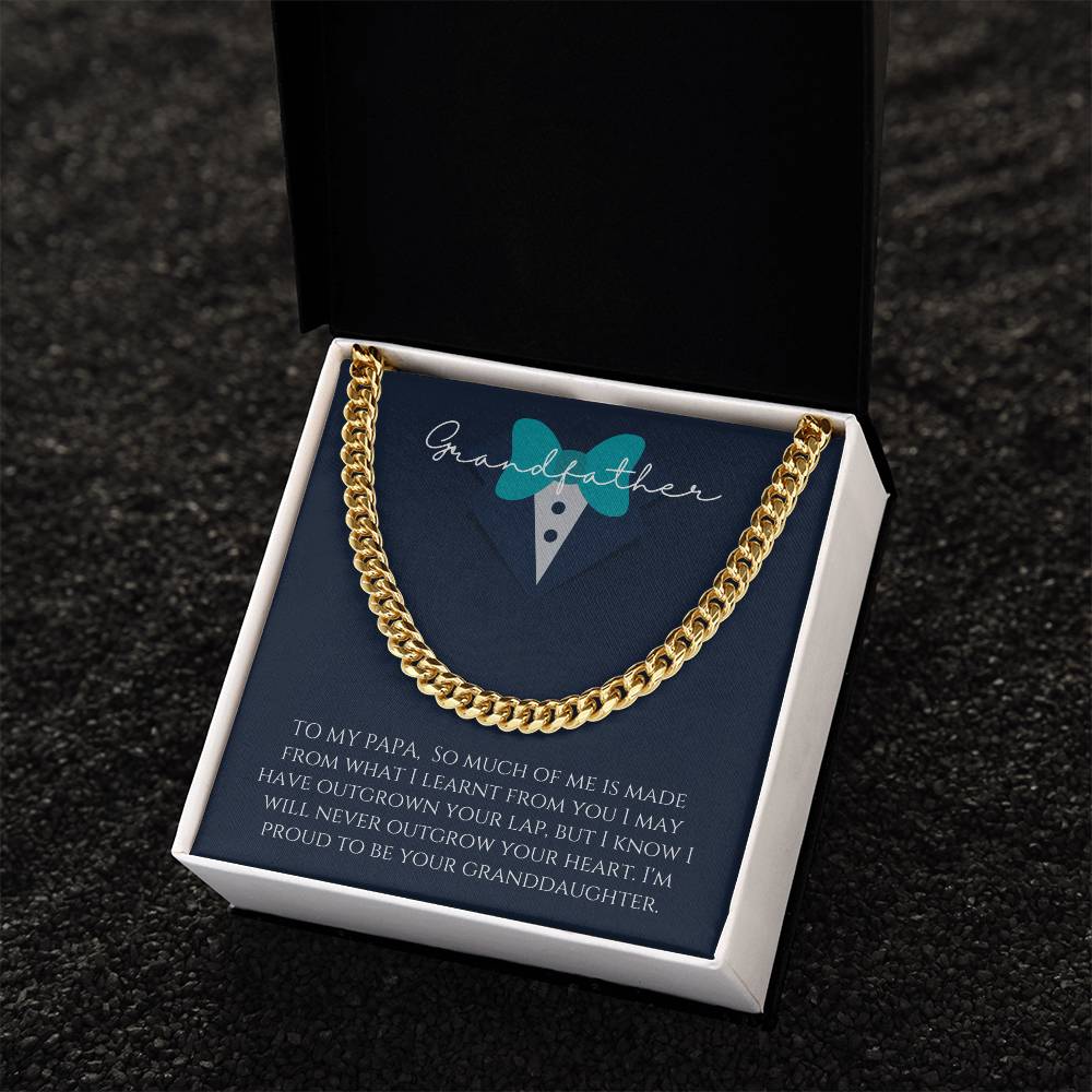 Grandfather- What I learnt from you-Cuban Link Chain - Essential Home Zone Essential Home Zone Jewelry Grandfather- What I learnt from you-Cuban Link Chain