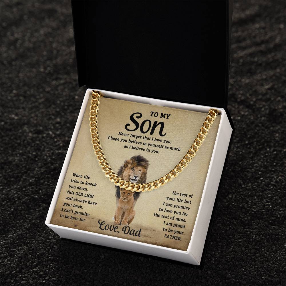 Son- Believe in yourself-Cuban Link Chain - Essential Home Zone Essential Home Zone Jewelry Son- Believe in yourself-Cuban Link Chain