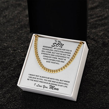 Son- My love for you-Cuban Link Chain - Essential Home Zone Essential Home Zone Jewelry Son- My love for you-Cuban Link Chain