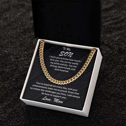 Son- You are my world-Cuban Link Chain - Essential Home Zone Essential Home Zone Jewelry Son- You are my world-Cuban Link Chain