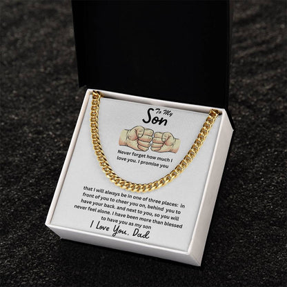 Son- One of three places-Cuban Link Chain - Essential Home Zone Essential Home Zone Jewelry Son- One of three places-Cuban Link Chain