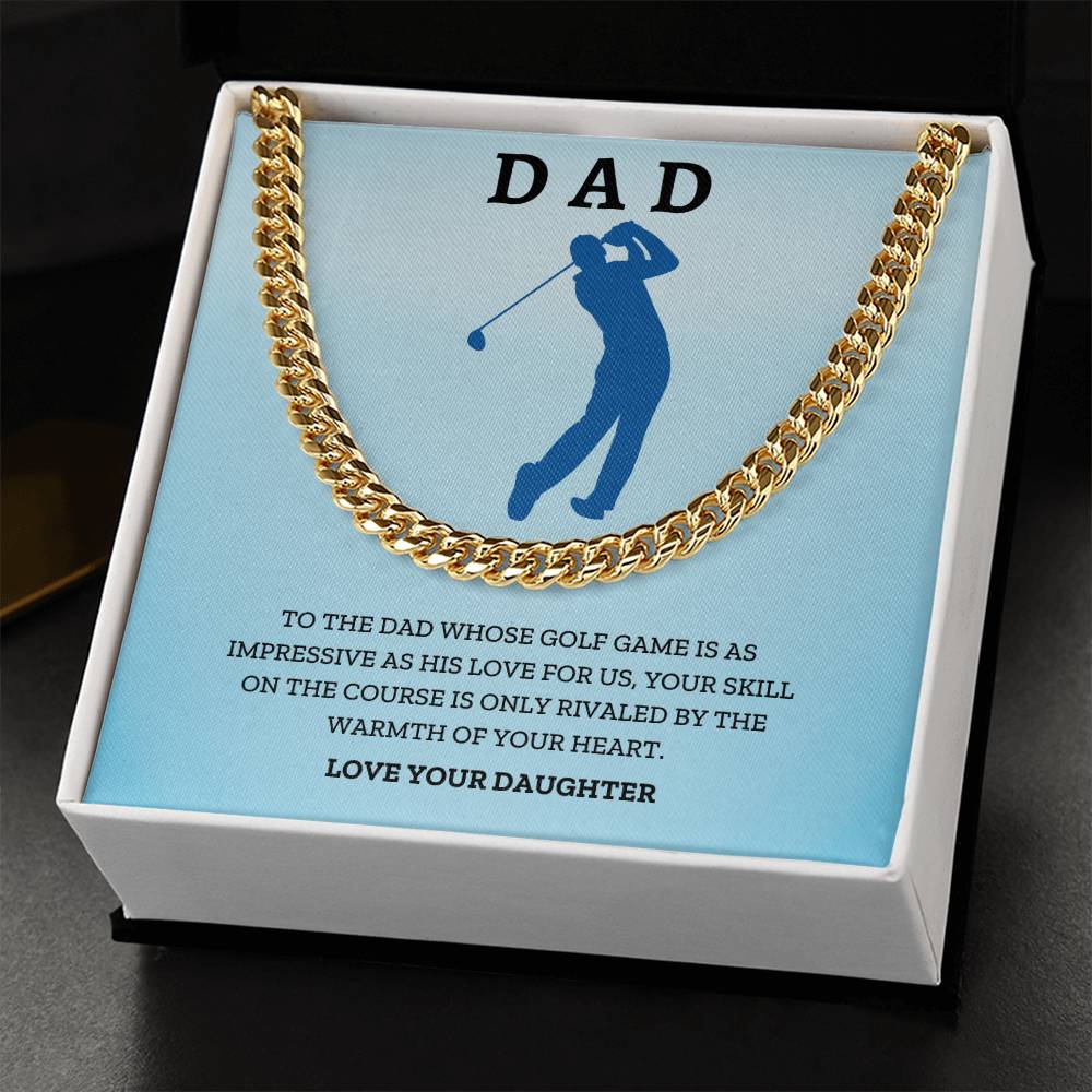 Dad- His love for us-Cuban Link Chain - Essential Home Zone Essential Home Zone 14K Yellow Gold Finish / Standard Box Jewelry Dad- His love for us-Cuban Link Chain