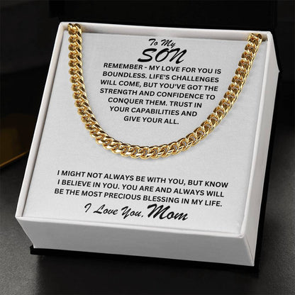 Son- My love for you-Cuban Link Chain - Essential Home Zone Essential Home Zone 14K Yellow Gold Finish / Standard Box Jewelry Son- My love for you-Cuban Link Chain