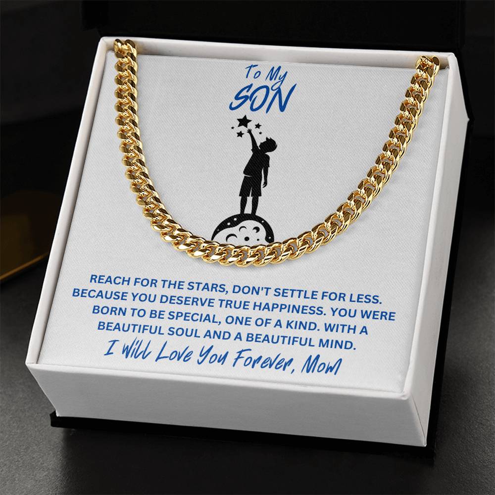 Son-Cuban Link Chain - Essential Home Zone Essential Home Zone 14K Yellow Gold Finish / Standard Box Jewelry Son-Cuban Link Chain