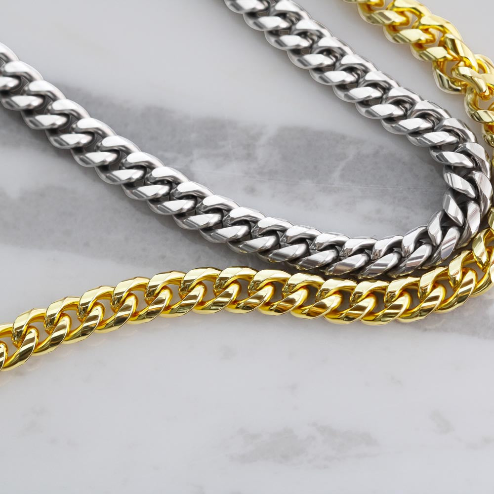 Dad- Always your little boy-Cuban Link Chain - Essential Home Zone Essential Home Zone Jewelry Dad- Always your little boy-Cuban Link Chain