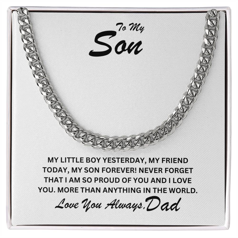 Son- My little boy -Cuban Link Chain - Essential Home Zone Essential Home Zone Jewelry Son- My little boy -Cuban Link Chain