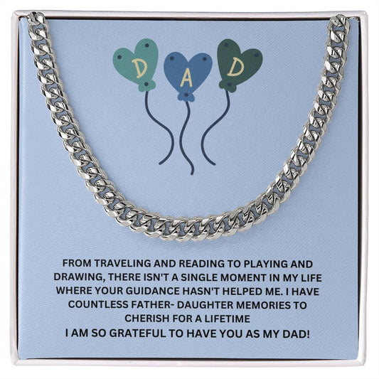 Dad- To have you as my dad-Cuban Link Chain - Essential Home Zone Essential Home Zone Jewelry Dad- To have you as my dad-Cuban Link Chain