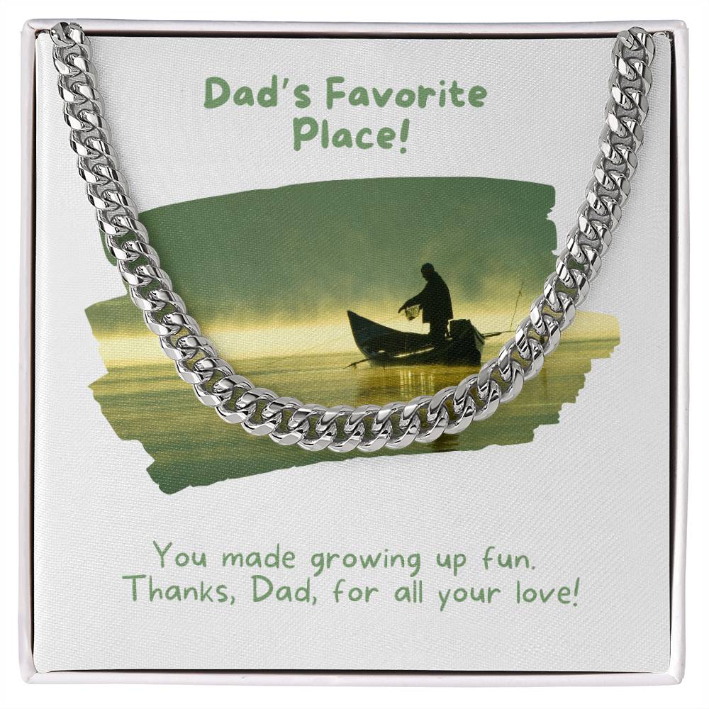 Dad- Made growing up fun-Cuban Link Chain - Essential Home Zone Essential Home Zone Jewelry Dad- Made growing up fun-Cuban Link Chain