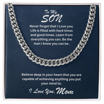 Son- Capable of achieving-Cuban Link Chain - Essential Home Zone Essential Home Zone Jewelry Son- Capable of achieving-Cuban Link Chain