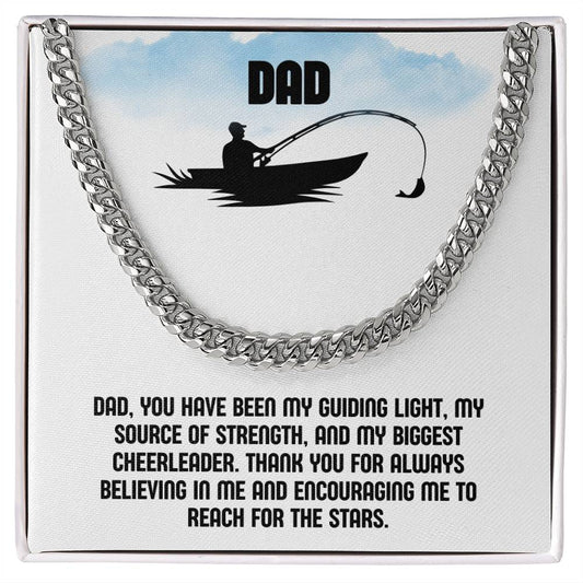 Dad- My guiding light-Cuban Link Chain - Essential Home Zone Essential Home Zone Jewelry Dad- My guiding light-Cuban Link Chain