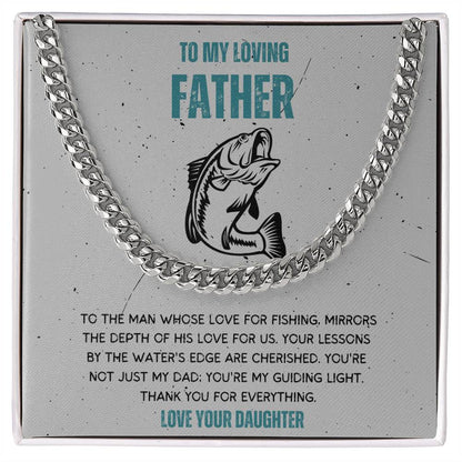 Dad-Cuban Link Chain with a Message Card 45