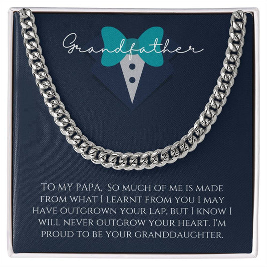 Grandfather- What I learnt from you-Cuban Link Chain - Essential Home Zone Essential Home Zone Jewelry Grandfather- What I learnt from you-Cuban Link Chain