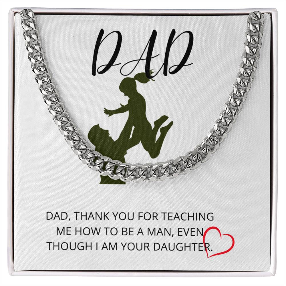 Dad- I’m your daughter-Cuban Link Chain - Essential Home Zone Essential Home Zone Jewelry Dad- I’m your daughter-Cuban Link Chain