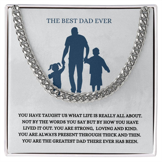 Dad- What life is all about-Cuban Link Chain - Essential Home Zone Essential Home Zone Jewelry Dad- What life is all about-Cuban Link Chain