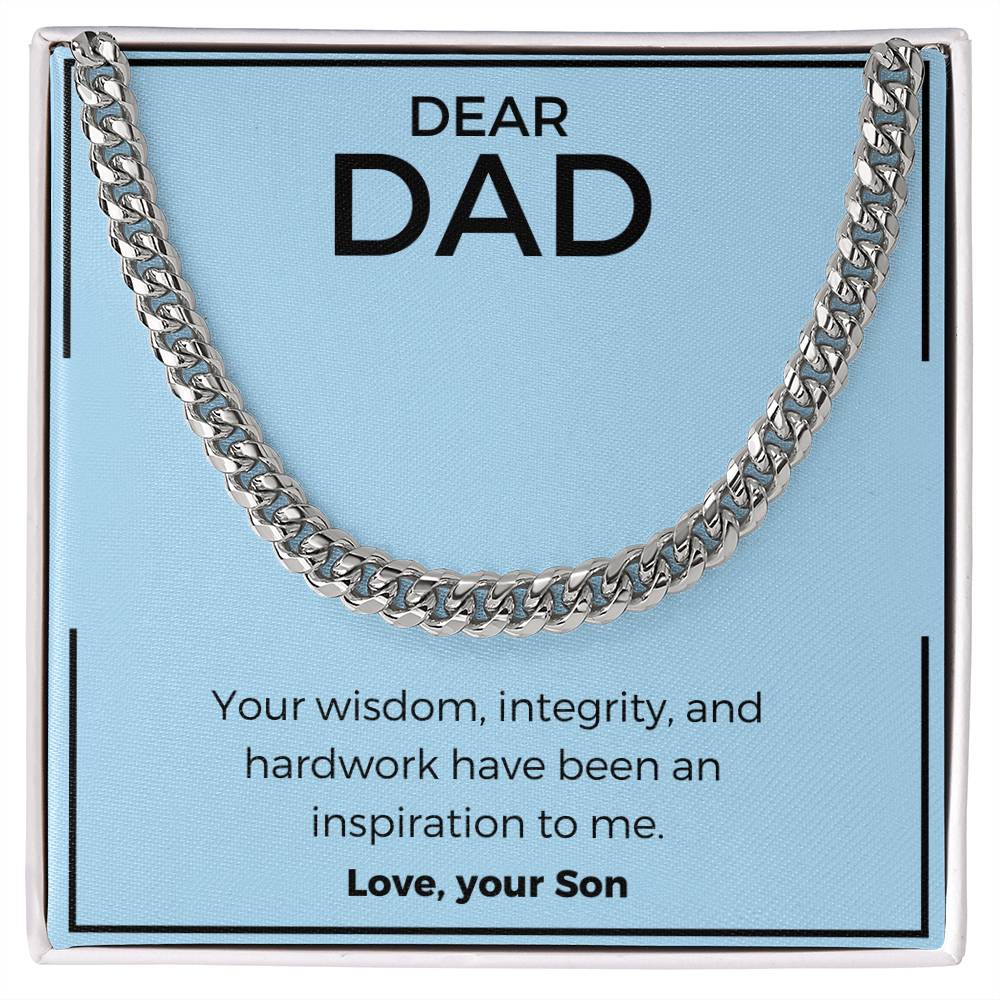 Dad- Your wisdom-Cuban Link Chain - Essential Home Zone Essential Home Zone Jewelry Dad- Your wisdom-Cuban Link Chain