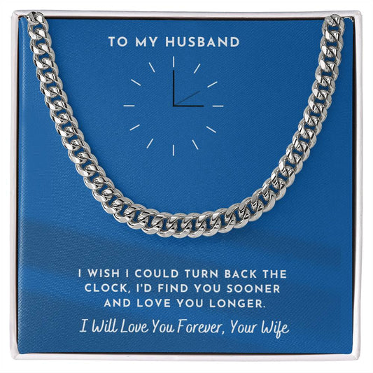 Husband- Turn back the clock-Cuban Link Chain - Essential Home Zone Essential Home Zone Jewelry Husband- Turn back the clock-Cuban Link Chain