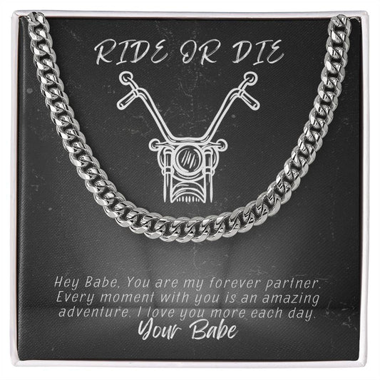 Ride Or Die-Husband-Cuban Link Chain 91