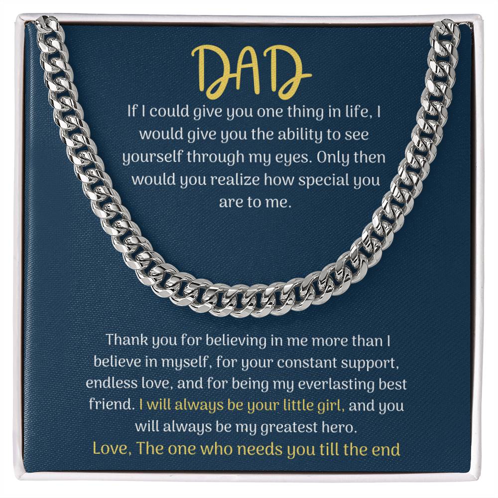 Dad- Give you one thing in life-Cuban Link Chain - Essential Home Zone Essential Home Zone Jewelry Dad- Give you one thing in life-Cuban Link Chain