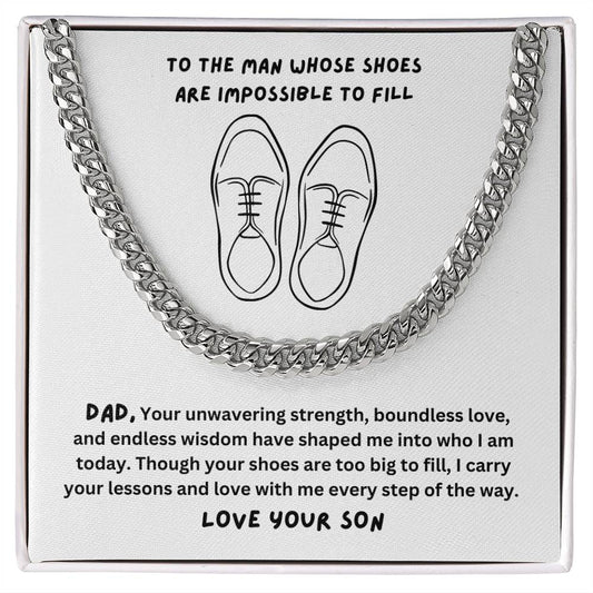 Dad- Shoes that are impossible to fill-Cuban Link Chain - Essential Home Zone Essential Home Zone Jewelry Dad- Shoes that are impossible to fill-Cuban Link Chain