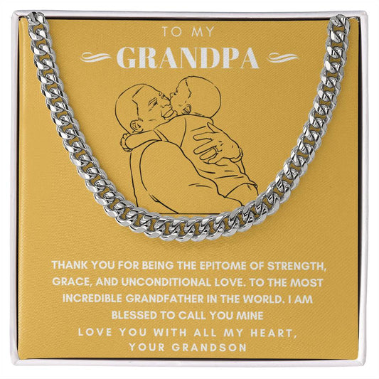 Grandfather- Epitome of strength-Cuban Link Chain - Essential Home Zone Essential Home Zone Jewelry Grandfather- Epitome of strength-Cuban Link Chain