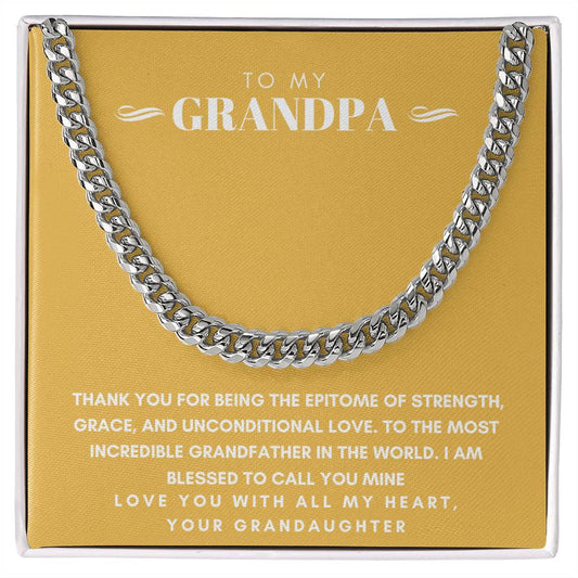 Grandfather- Epitome of strength-Cuban Link Chain - Essential Home Zone Essential Home Zone Jewelry Grandfather- Epitome of strength-Cuban Link Chain