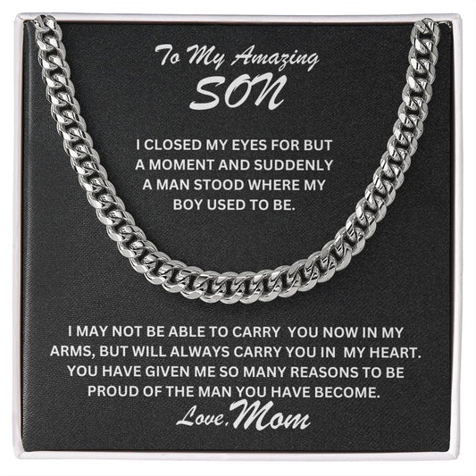 Son- I closed my eyes -Cuban Link Chain - Essential Home Zone Essential Home Zone Jewelry Son- I closed my eyes -Cuban Link Chain