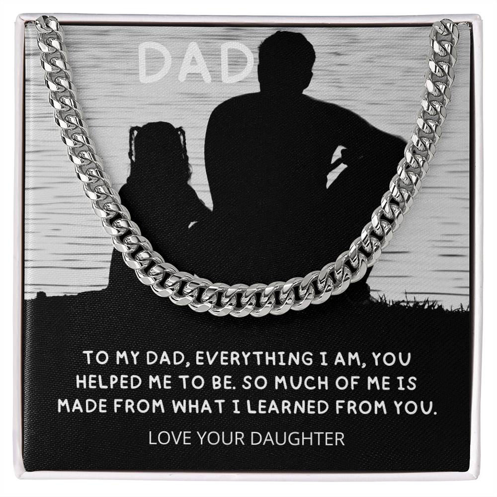 Dad- What I learned from you-Cuban Link Chain - Essential Home Zone Essential Home Zone Jewelry Dad- What I learned from you-Cuban Link Chain