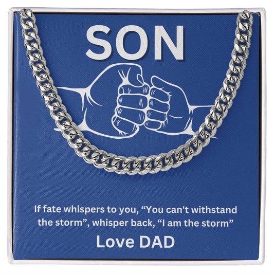 Son- I am the storm -Cuban Link Chain - Essential Home Zone Essential Home Zone Jewelry Son- I am the storm -Cuban Link Chain