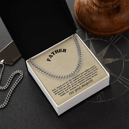 Dad- The endless love-Cuban Link Chain - Essential Home Zone Essential Home Zone Jewelry Dad- The endless love-Cuban Link Chain