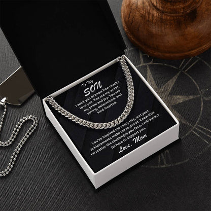 Son- You are my world-Cuban Link Chain - Essential Home Zone Essential Home Zone Jewelry Son- You are my world-Cuban Link Chain