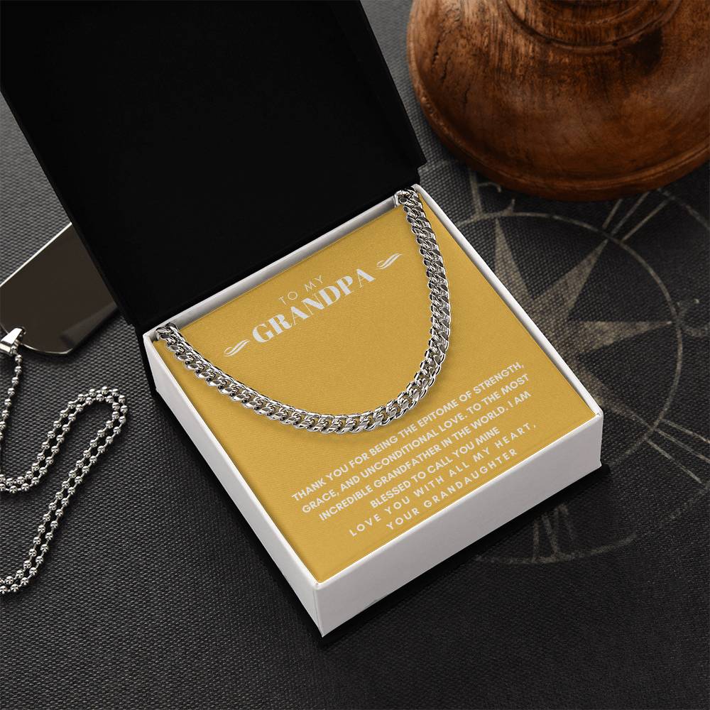 Grandfather- Epitome of strength-Cuban Link Chain - Essential Home Zone Essential Home Zone Jewelry Grandfather- Epitome of strength-Cuban Link Chain