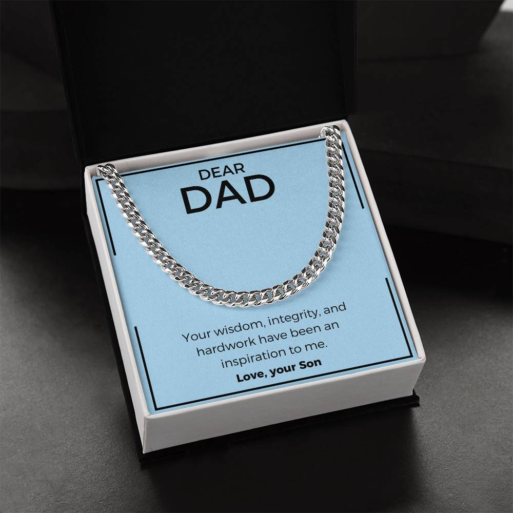 Dad- Your wisdom-Cuban Link Chain - Essential Home Zone Essential Home Zone Jewelry Dad- Your wisdom-Cuban Link Chain