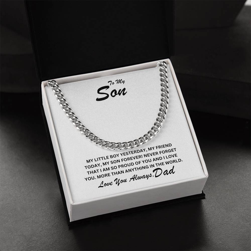 Son- My little boy -Cuban Link Chain - Essential Home Zone Essential Home Zone Jewelry Son- My little boy -Cuban Link Chain