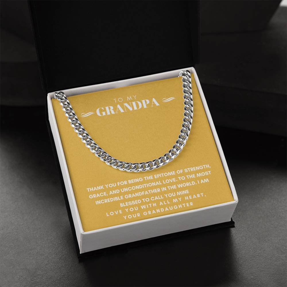 Grandfather- Epitome of strength-Cuban Link Chain - Essential Home Zone Essential Home Zone Jewelry Grandfather- Epitome of strength-Cuban Link Chain