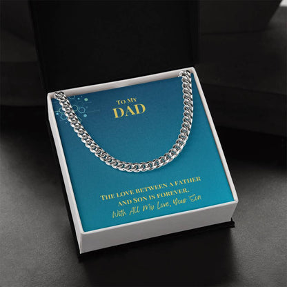 Dad- Love between a father-Cuban Link Chain - Essential Home Zone Essential Home Zone Jewelry Dad- Love between a father-Cuban Link Chain