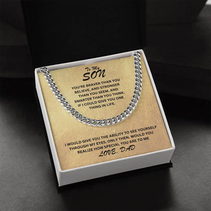 Son- Give you one thing in life-Cuban Link Chain - Essential Home Zone Essential Home Zone Jewelry Son- Give you one thing in life-Cuban Link Chain