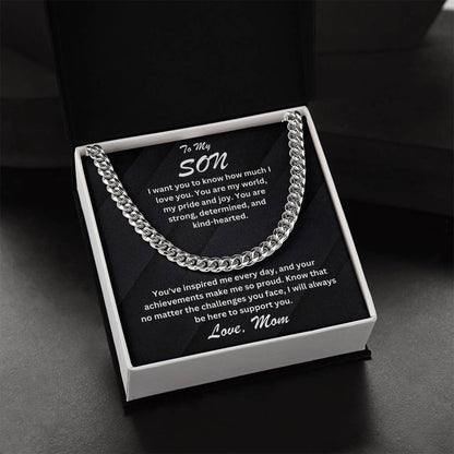 Son- You are my world-Cuban Link Chain - Essential Home Zone Essential Home Zone Jewelry Son- You are my world-Cuban Link Chain