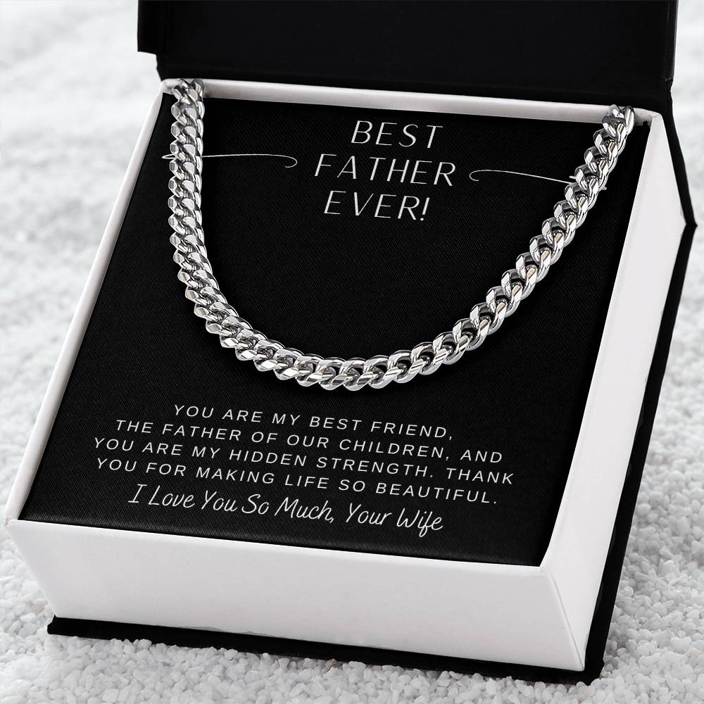 Dad- Making life so beautiful-Cuban Link Chain - Essential Home Zone Essential Home Zone Stainless Steel / Standard Box Jewelry Dad- Making life so beautiful-Cuban Link Chain