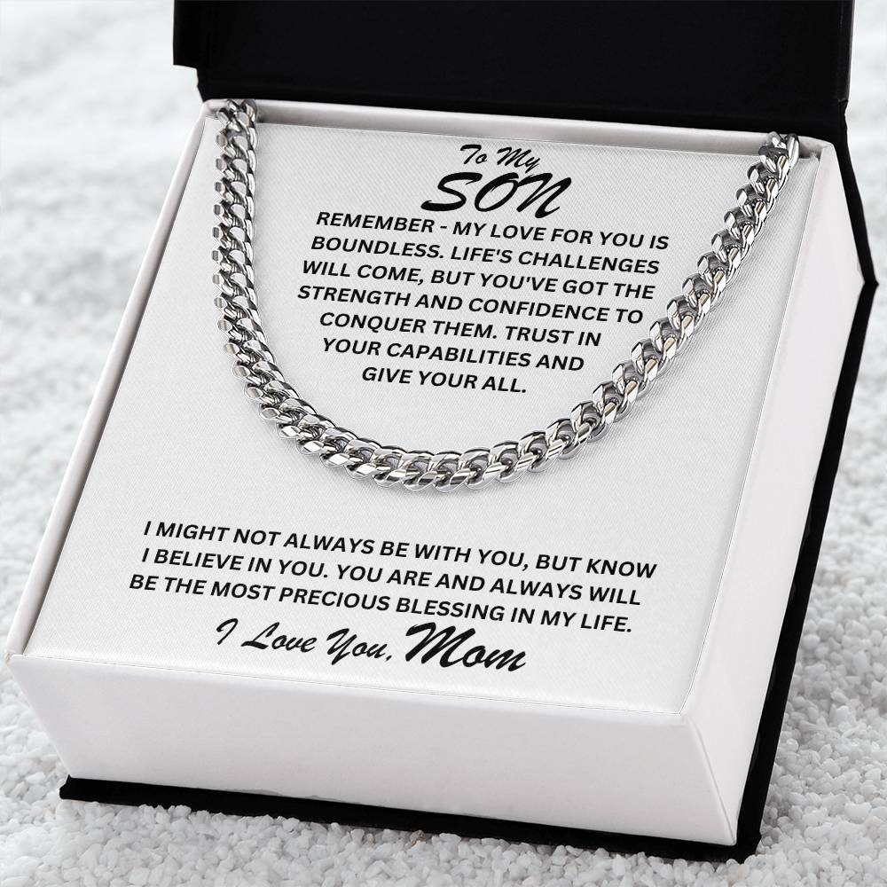 Son- My love for you-Cuban Link Chain - Essential Home Zone Essential Home Zone Jewelry Son- My love for you-Cuban Link Chain