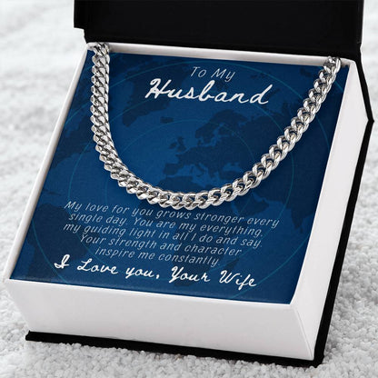 Husband- You are my everything-Cuban Link Chain - Essential Home Zone Essential Home Zone Stainless Steel / Standard Box Jewelry Husband- You are my everything-Cuban Link Chain