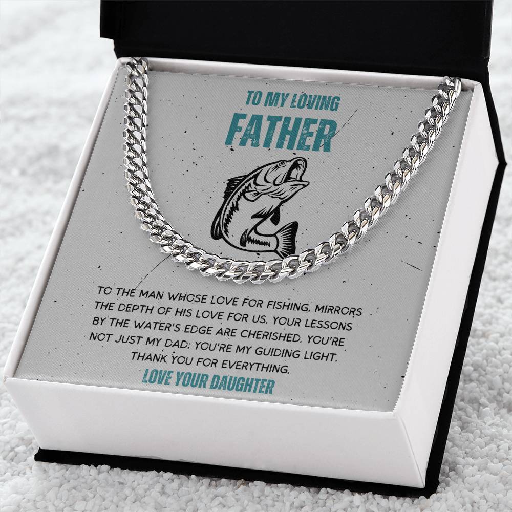 Dad-Cuban Link Chain with a Message Card 45