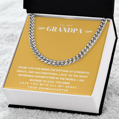 Grandfather- Epitome of strength-Cuban Link Chain - Essential Home Zone Essential Home Zone Stainless Steel / Standard Box Jewelry Grandfather- Epitome of strength-Cuban Link Chain