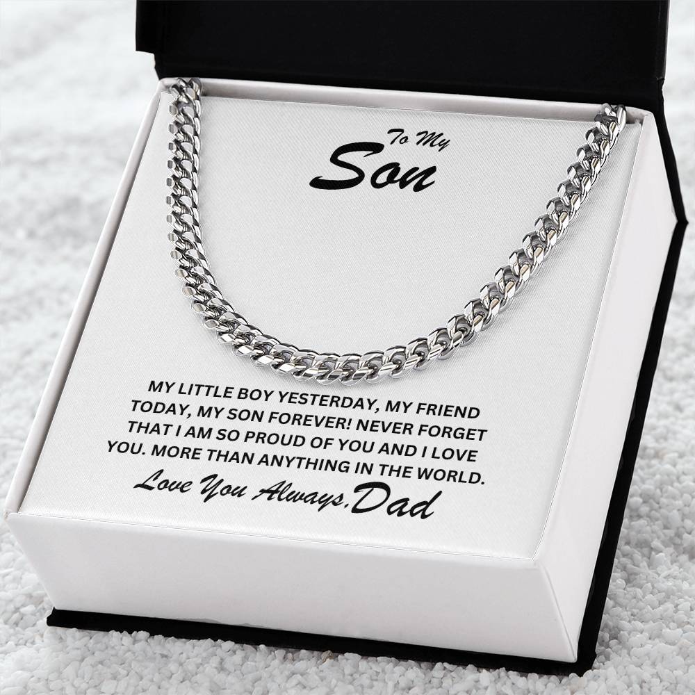 Son- My little boy -Cuban Link Chain - Essential Home Zone Essential Home Zone Jewelry Son- My little boy -Cuban Link Chain