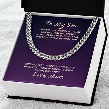 Son- Enjoy the ride-Cuban Link Chain - Essential Home Zone Essential Home Zone Stainless Steel / Standard Box Jewelry Son- Enjoy the ride-Cuban Link Chain