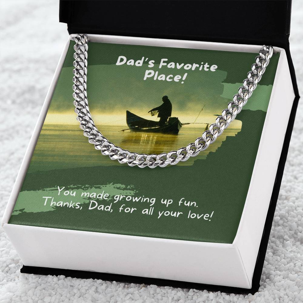 Dad- Made growing up fun-Cuban Link Chain - Essential Home Zone Essential Home Zone Stainless Steel / Standard Box Jewelry Dad- Made growing up fun-Cuban Link Chain