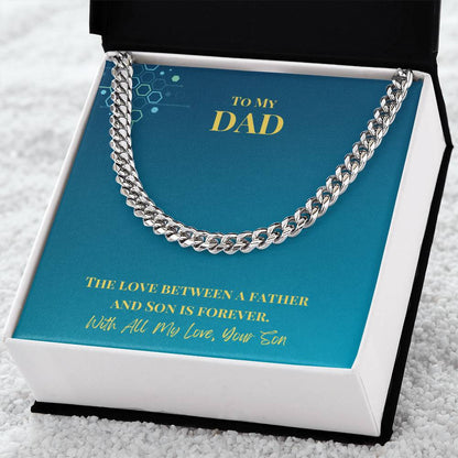 Dad- Love between a father-Cuban Link Chain - Essential Home Zone Essential Home Zone Stainless Steel / Standard Box Jewelry Dad- Love between a father-Cuban Link Chain