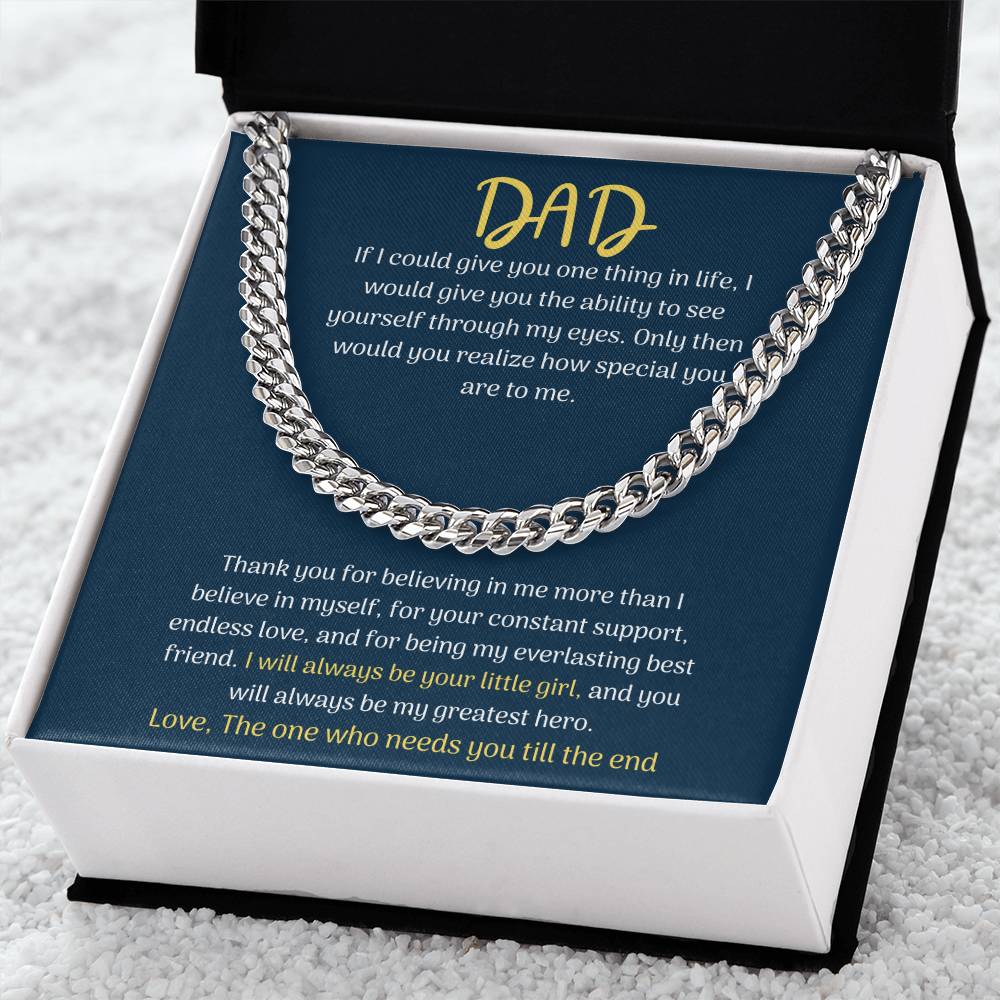 Dad- Give you one thing in life-Cuban Link Chain - Essential Home Zone Essential Home Zone Stainless Steel / Standard Box Jewelry Dad- Give you one thing in life-Cuban Link Chain