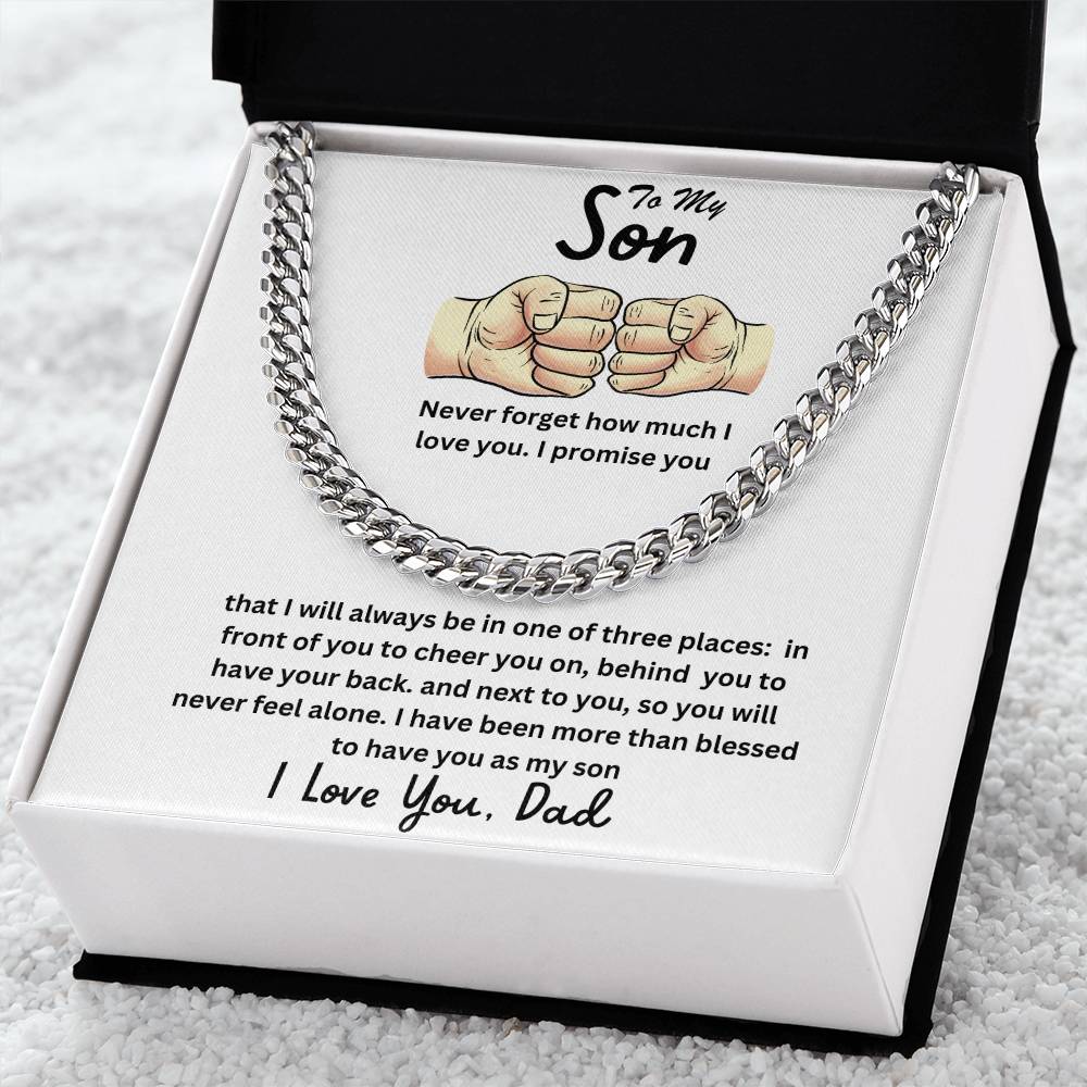 Son- One of three places-Cuban Link Chain - Essential Home Zone Essential Home Zone Jewelry Son- One of three places-Cuban Link Chain