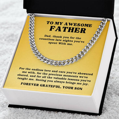 Dad- The endless love-Cuban Link Chain - Essential Home Zone Essential Home Zone Stainless Steel / Standard Box Jewelry Dad- The endless love-Cuban Link Chain