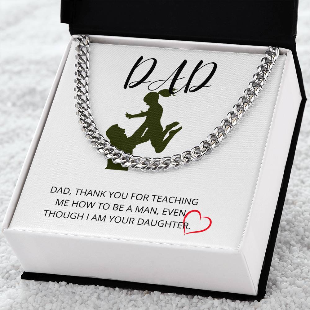 Dad- I’m your daughter-Cuban Link Chain - Essential Home Zone Essential Home Zone Stainless Steel / Standard Box Jewelry Dad- I’m your daughter-Cuban Link Chain